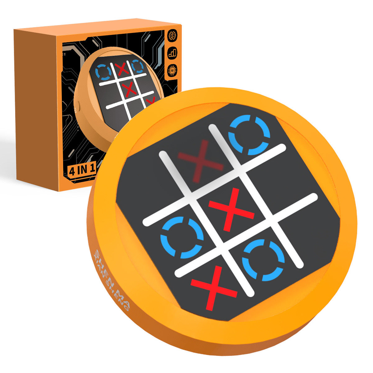 Super Tic-Tac-Toe 4-in-1 Memory Training Handheld Game Console