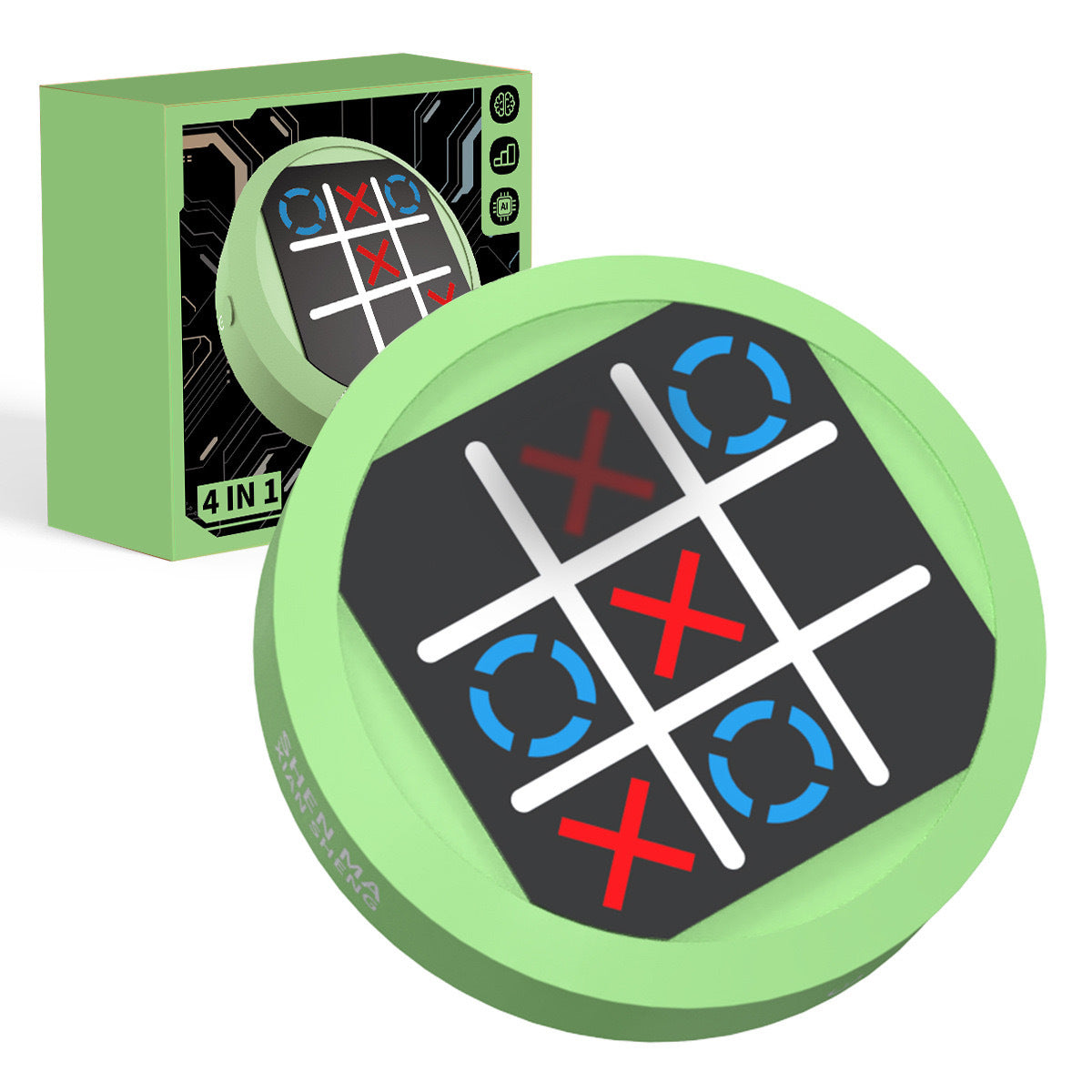 Super Tic-Tac-Toe 4-in-1 Memory Training Handheld Game Console